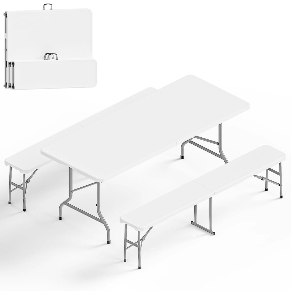 Ktaxon 3-Piece 6-Foot Folding Picnic Table Set: $123.99 Ktaxon 3-Piece 6-Foot Folding Picnic Table Set: $123.99