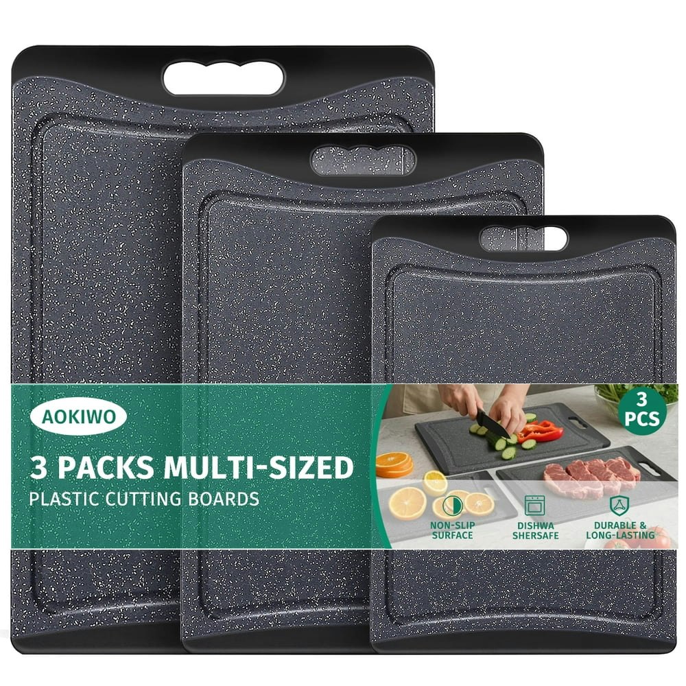 Aokiwo Plastic Cutting Board 3-Piece Set: $13.98 Aokiwo Plastic Cutting Board 3-Piece Set: $13.98