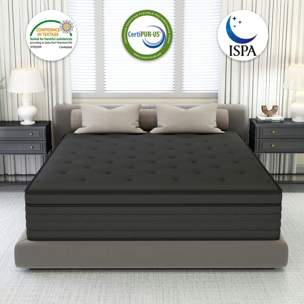 12-Inch King Medium Firm Hybrid Mattress: $205.11