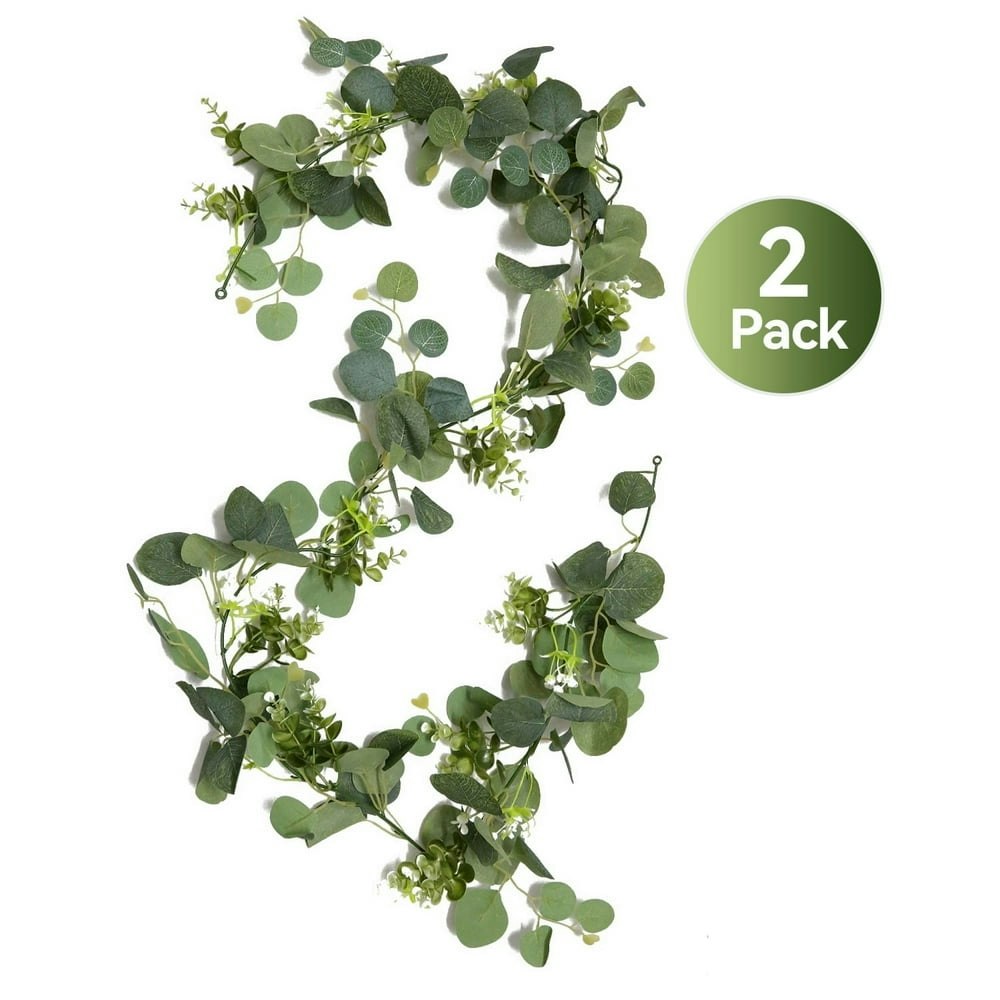 Qissep 5.91-Foot Artificial Eucalyptus Garland 2-Pack: $14.99 Qissep 5.91-Foot Artificial Eucalyptus Garland 2-Pack: $14.99
