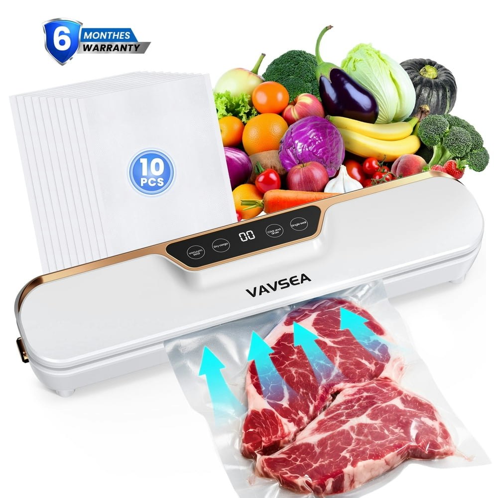 Vavsea 62-Kpa Vacuum Sealer with 10-Piece Starter Kit: $19.99