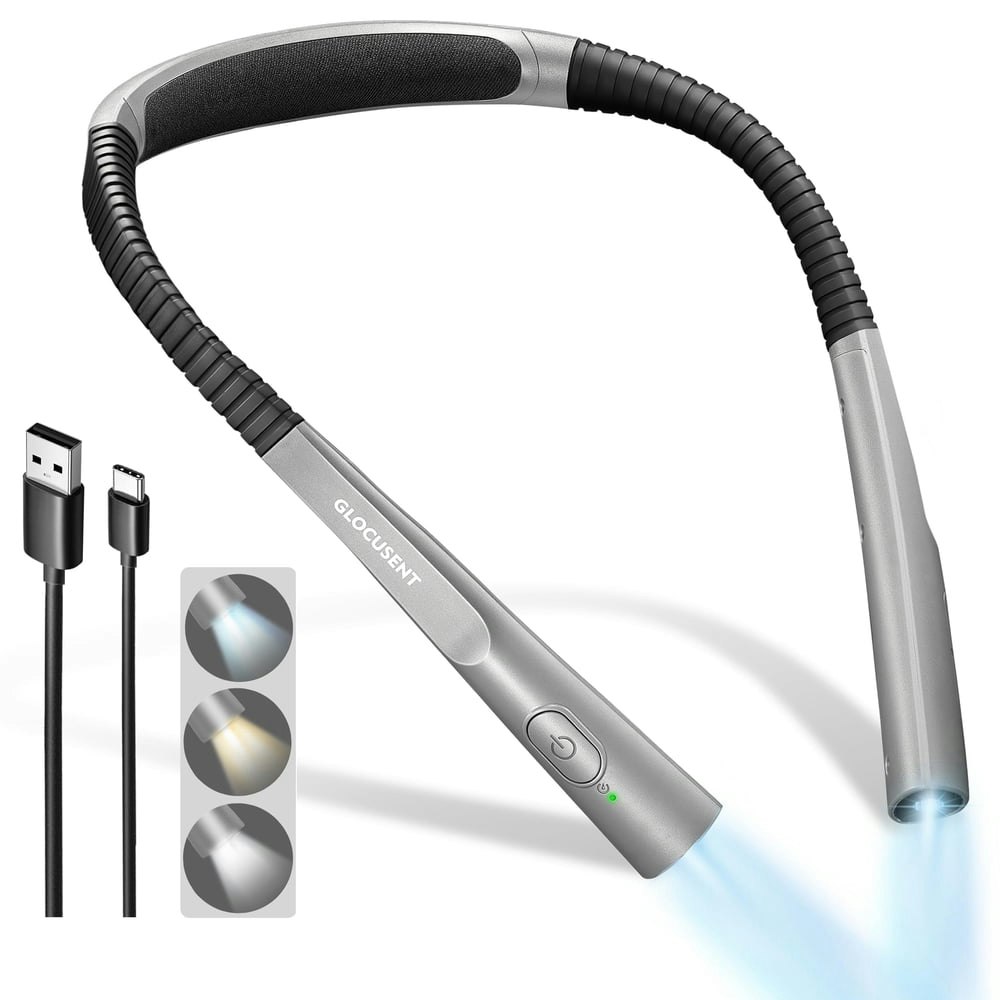 Glocusent Rechargeable LED Neck Reading Light: $18.99 Glocusent Rechargeable LED Neck Reading Light: $18.99