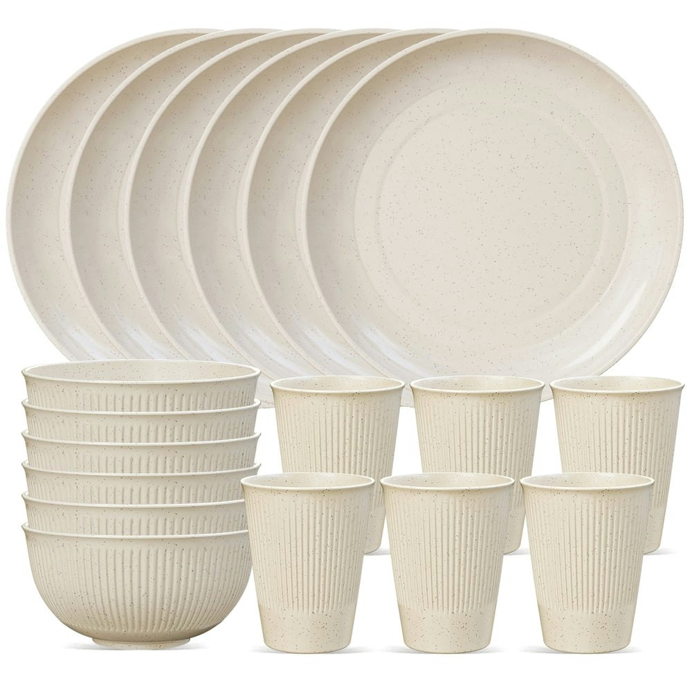 Tinana Wheat Straw Dinnerware 18-Piece Set: $19.99 Tinana Wheat Straw Dinnerware 18-Piece Set: $19.99