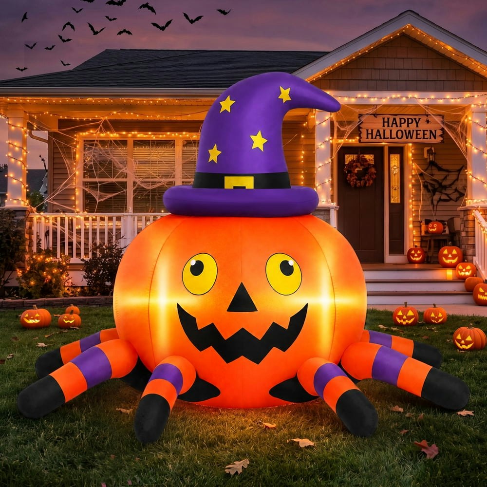 Firstness 6.2-Foot Halloween Inflatable Pumpkin Spider: $38.99 Firstness 6.2-Foot Halloween Inflatable Pumpkin Spider: $38.99
