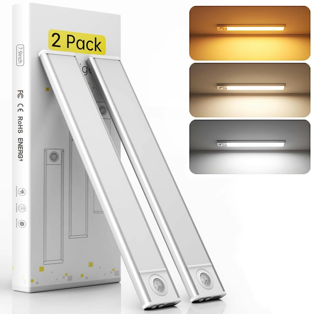 Daybetter 34 LED Rechargeable Under Cabinet Motion Sensor Lights 2-Pack: $9.99