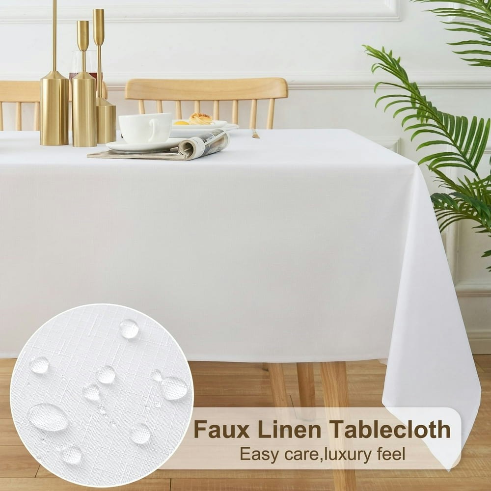 Inosoo 60x84-Inch Faux Linen Tablecloth: $13.49 Inosoo 60x84-Inch Faux Linen Tablecloth: $13.49