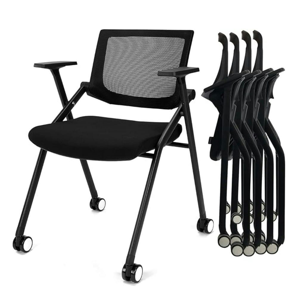 Folding Office Chair with Wheels 2-Pack: $127.99 Folding Office Chair with Wheels 2-Pack: $127.99