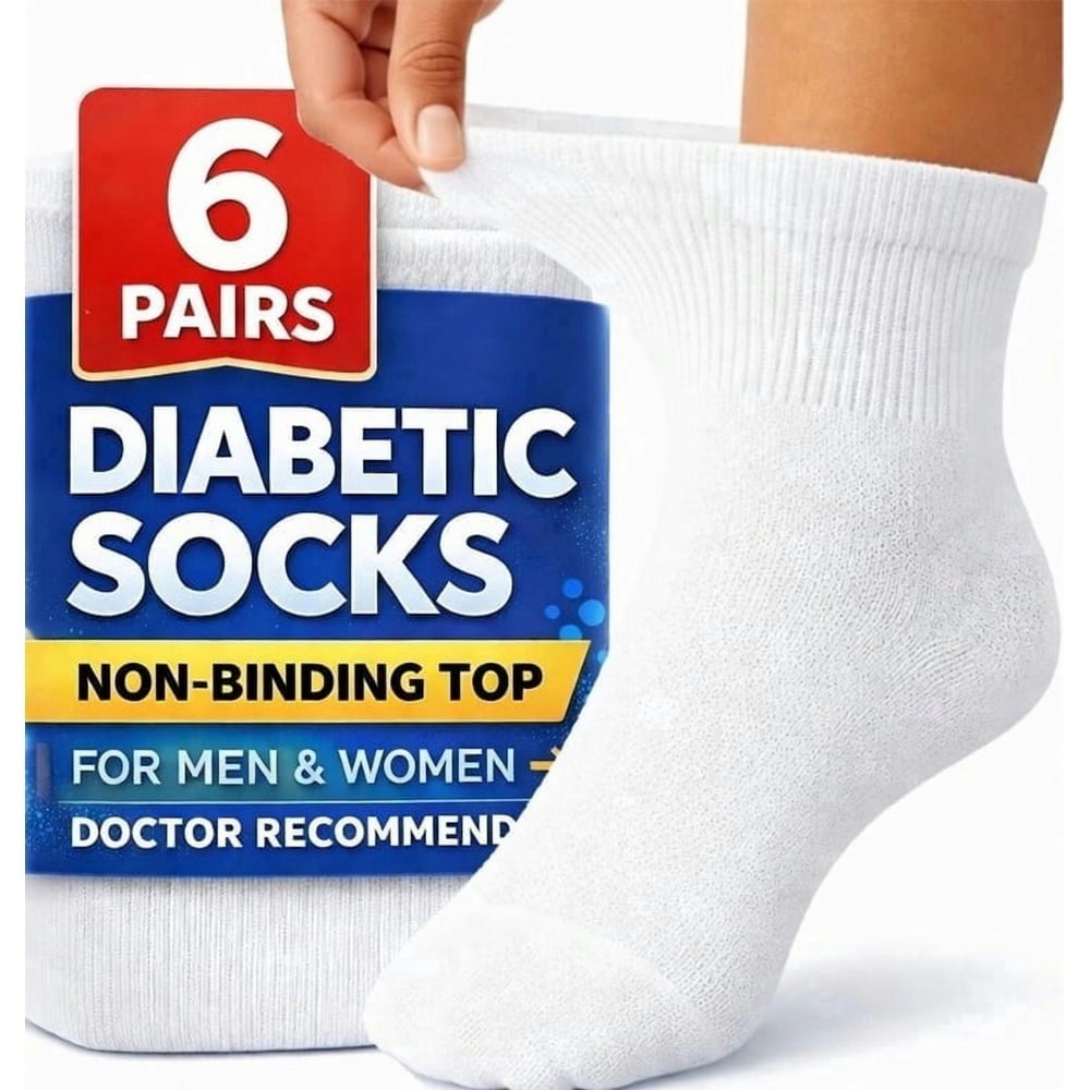 Cotton Diabetic Ankle Socks 6-Pack: $15.99 Cotton Diabetic Ankle Socks 6-Pack: $15.99