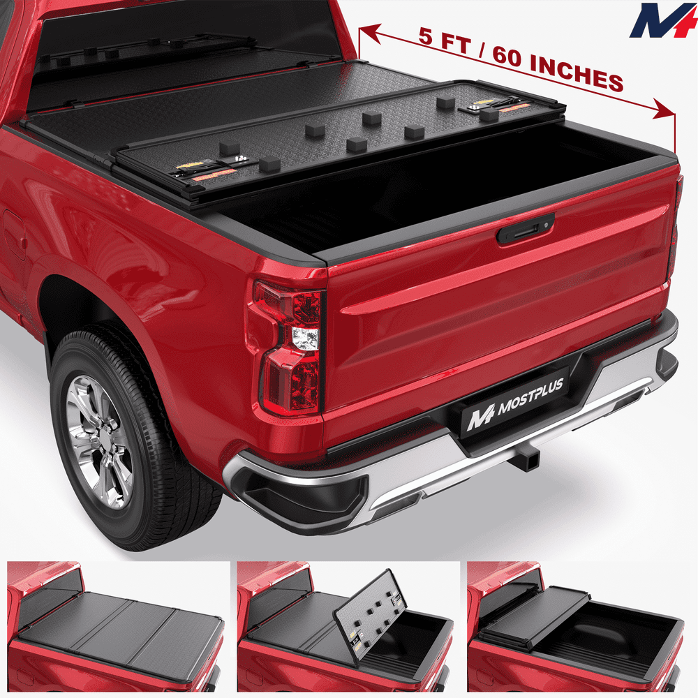 Mostplus 5-Foot 3-Fold Hard Tonneau Cover for Chevy Colorado and GMC Canyon: $284.88