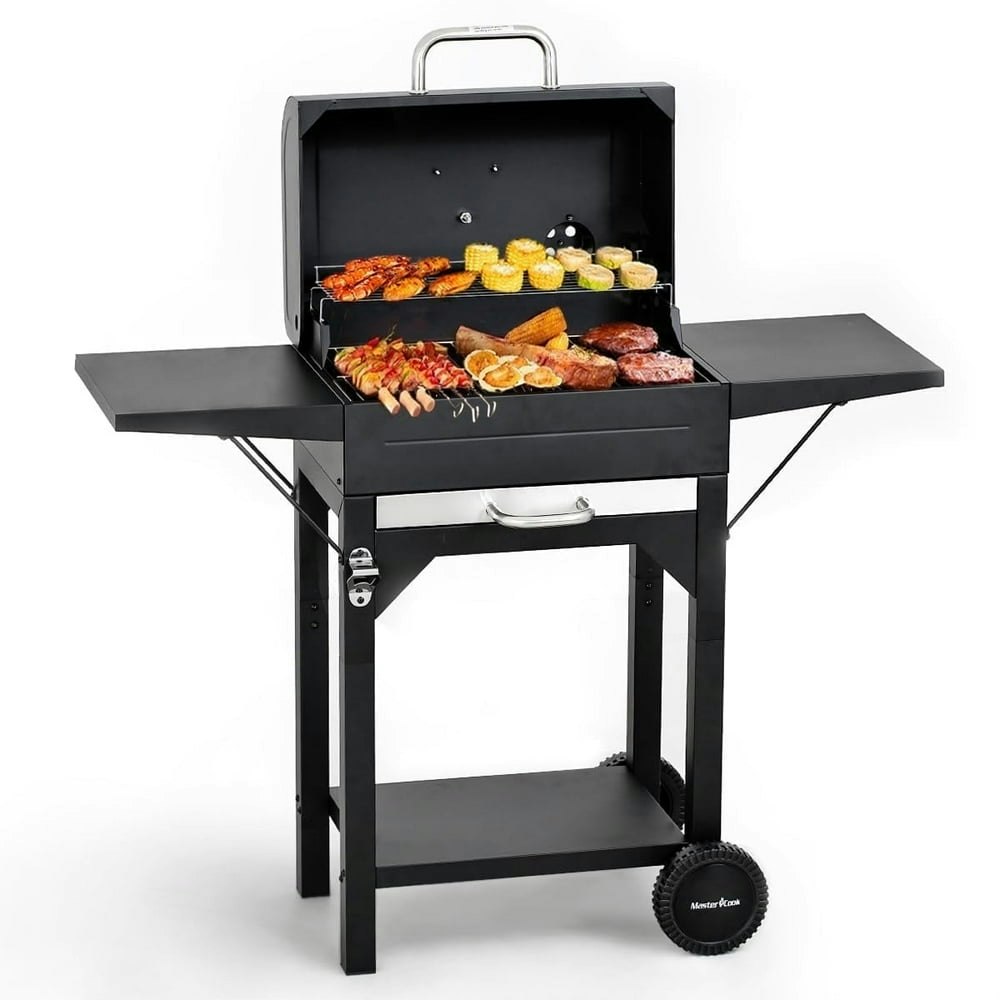 Master Cook Charcoal Grill with Two Side Tables: $96.99