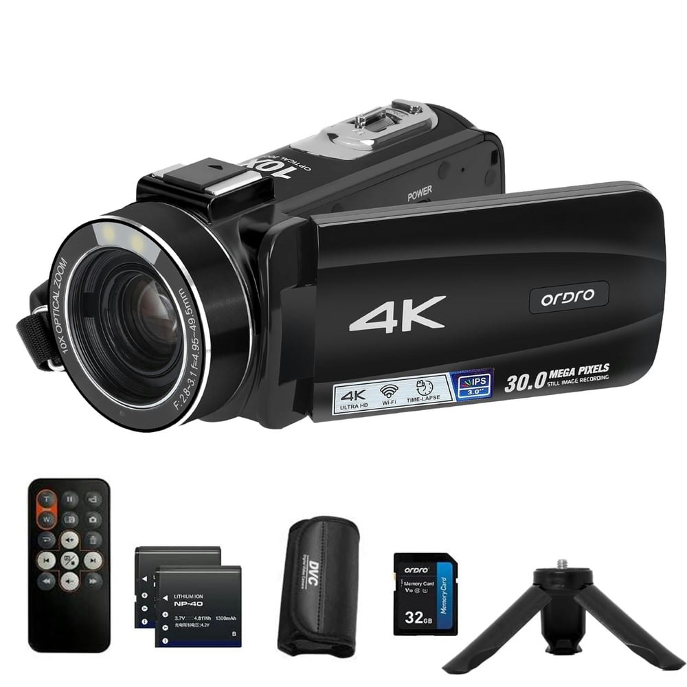 Ordro 4K 10X Optical Zoom Digital Camcorder: $169.99