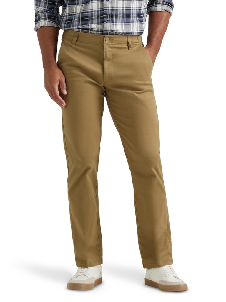 Lee Men's Extreme Motion Flat Front Regular Straight Pants: $16 Lee Men's Extreme Motion Flat Front Regular Straight Pants: $16