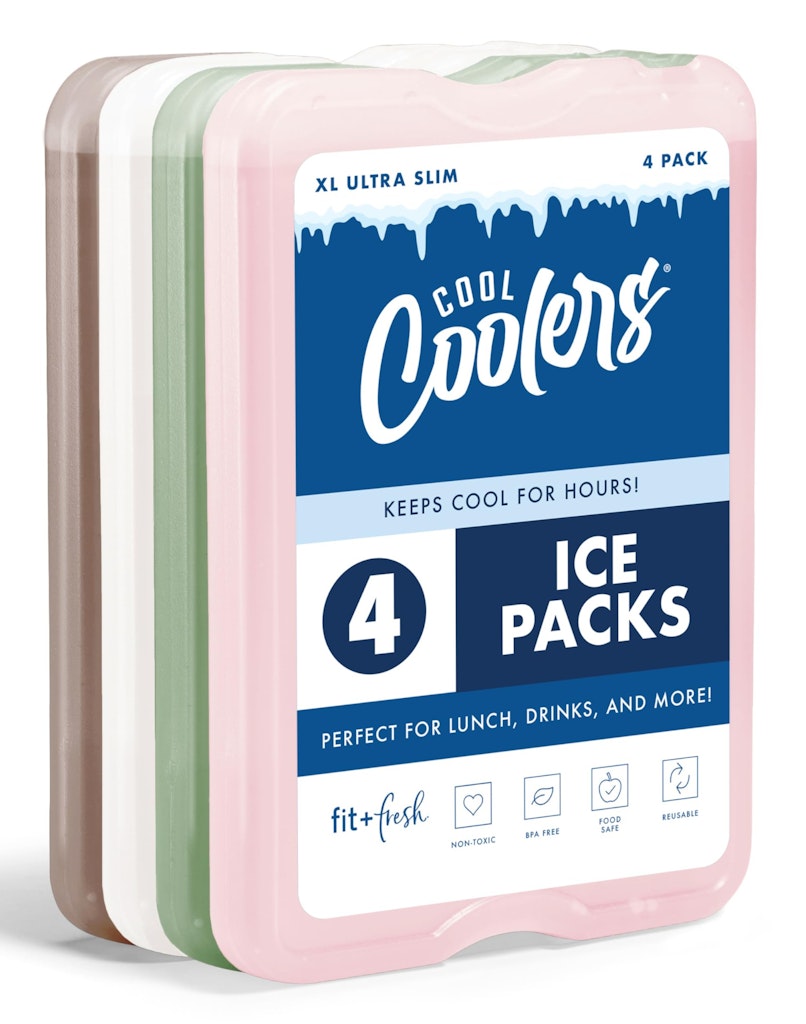 Cool Coolers by Fit & Fresh XL Slim Reusable Ice Pack 4-Pack: $6.97 Cool Coolers by Fit & Fresh XL Slim Reusable Ice Pack 4-Pack: $6.97