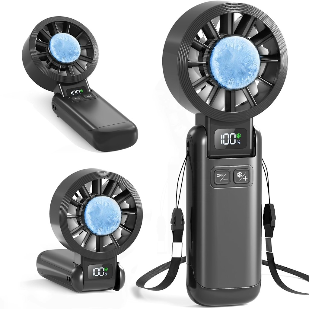 Pro Portable Handheld Fan w/ Ice Cooling: $20 w/ Prime Pro Portable Handheld Fan w/ Ice Cooling: $20 w/ Prime