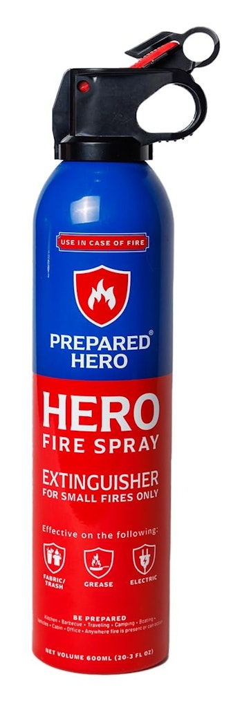 Prepared Hero Fire Spray Mini Fire Extinguisher: $12 Prepared Hero Fire Spray Mini Fire Extinguisher: $12