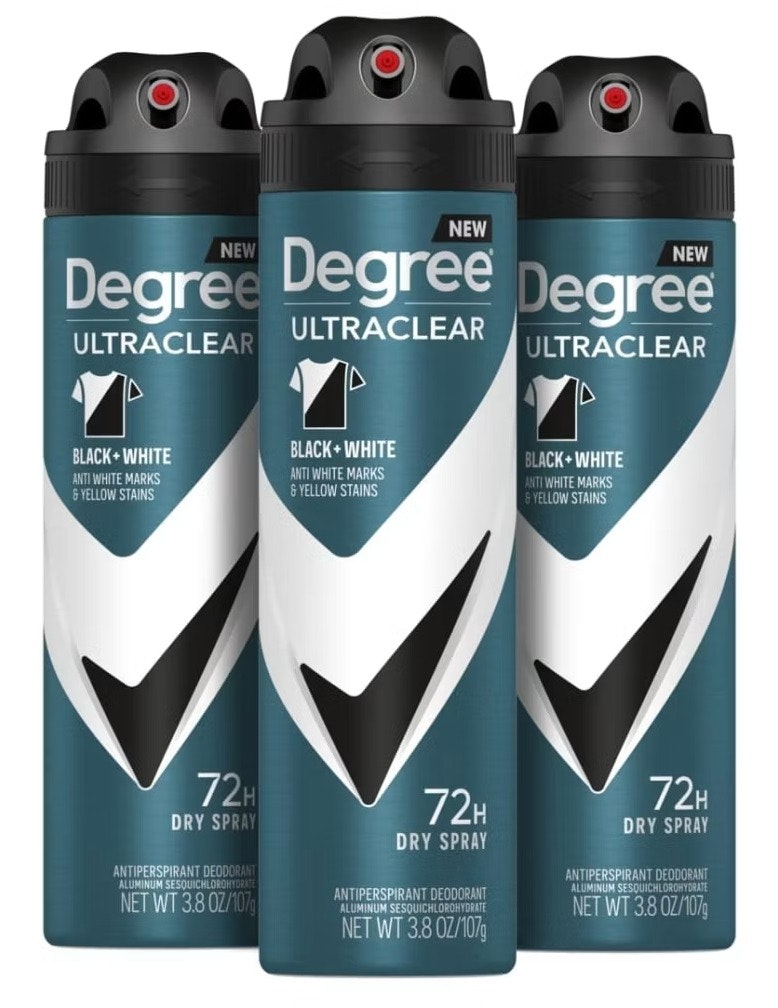 Degree Men Antiperspirant Deodorant UltraClear Dry Spray 3-Pack: $9.09 via Sub. & Save Degree Men Antiperspirant Deodorant UltraClear Dry Spray 3-Pack: $9.09 via Sub. & Save