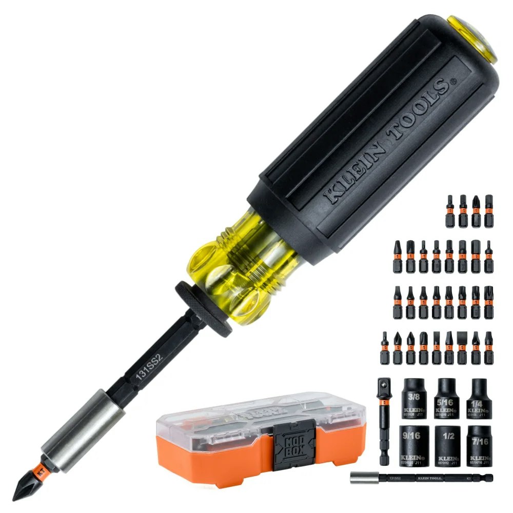 Klein Tools ProFlex Impact-Rated Screwdriver Bit & Socket 38-Piece Set: $25