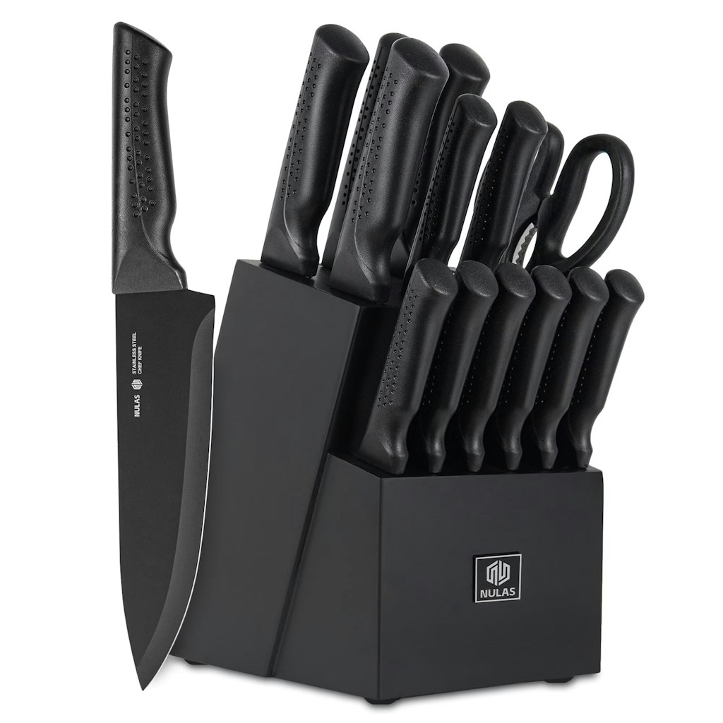 Nulas 14-Piece Knife Set w/ Block: $32.49