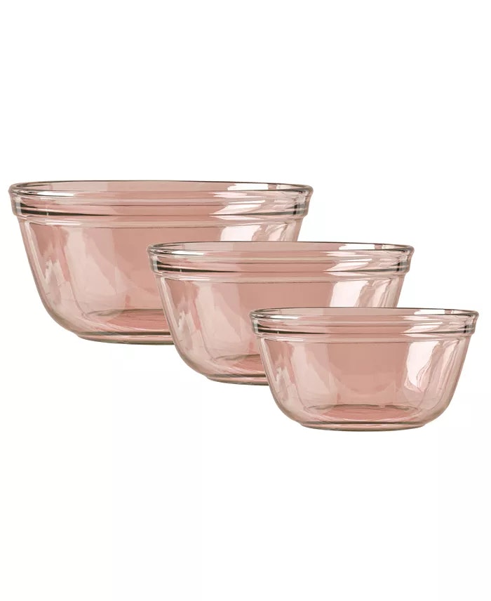 Anchor Hocking Glass 3-Piece Mixing Bowl Set : $14.93 Anchor Hocking Glass 3-Piece Mixing Bowl Set : $14.93
