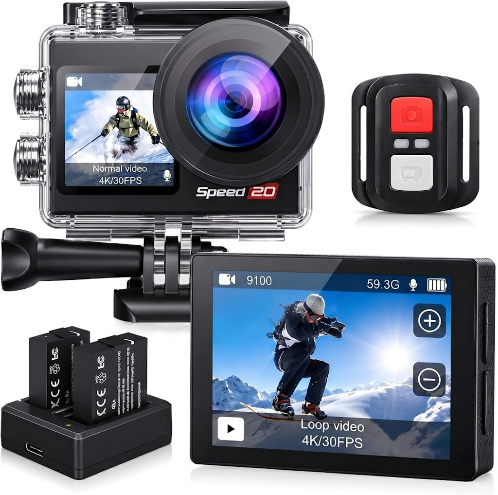 Hiicam 4K Waterproof Action Camera: $41.99