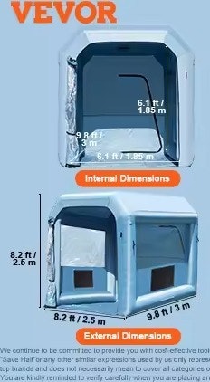 SucceBuy Inflatable Paint Booth: $161.92 SucceBuy Inflatable Paint Booth: $161.92