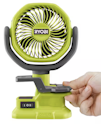 Ryobi One+ 18V Cordless 4" Clamp Fan (Tool Only) for $20 + free shipping