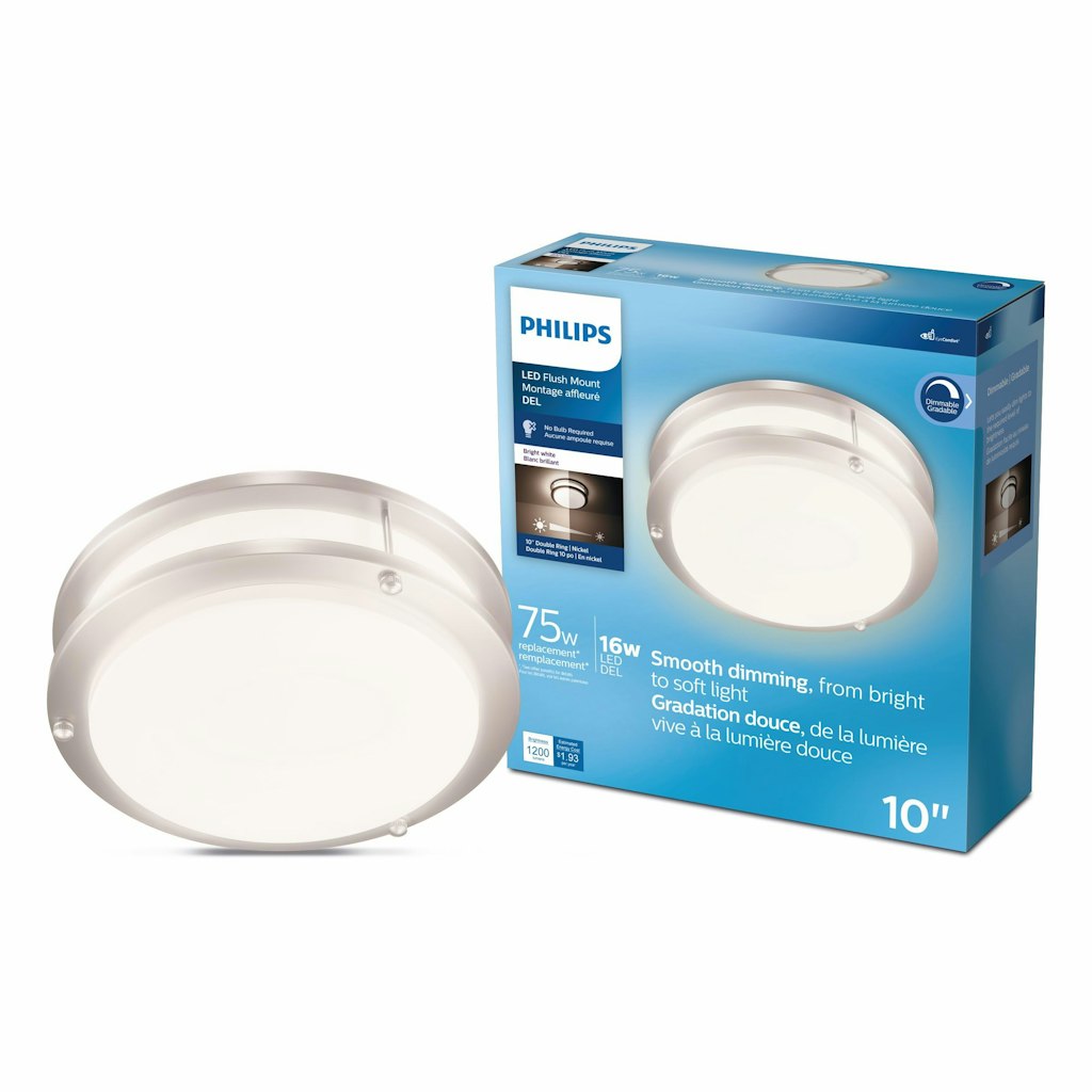 Philips LED Flush Mount Double Ring Ceiling Light: $8.44