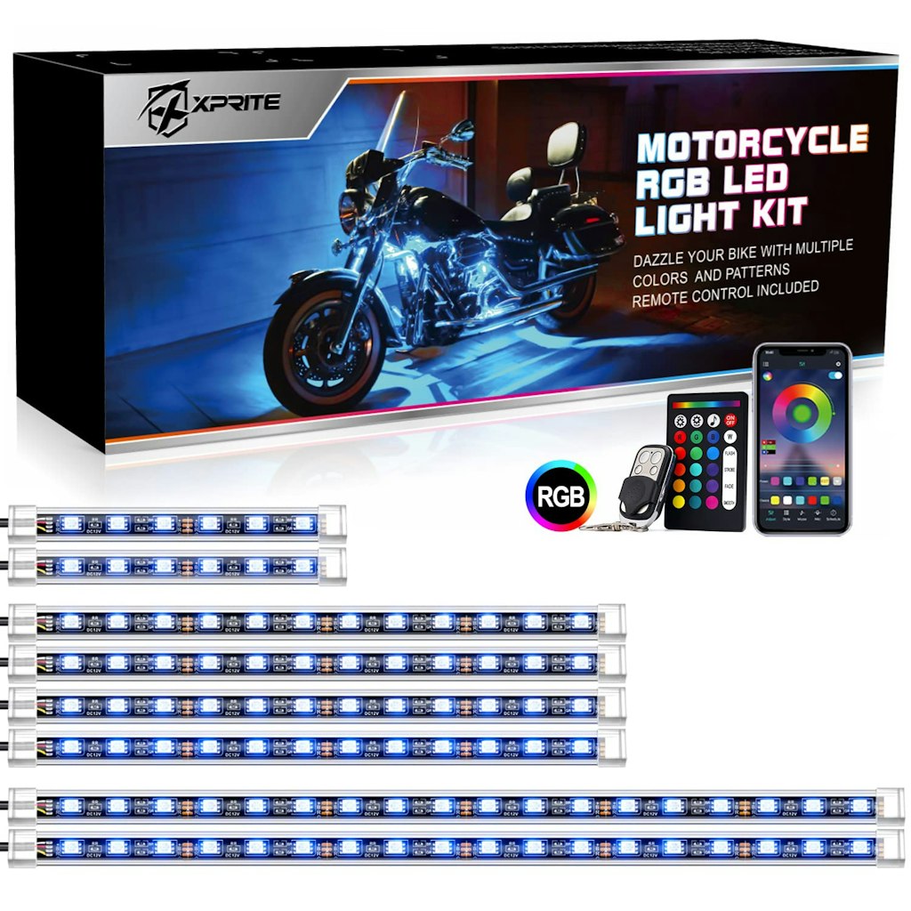 Xprite Motorcycle RGB LED Light Kit: $20