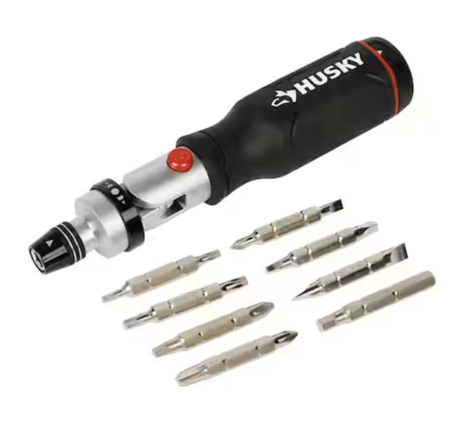 Husky 16-Piece Ratcheting Pivot Head Screwdriver: $15