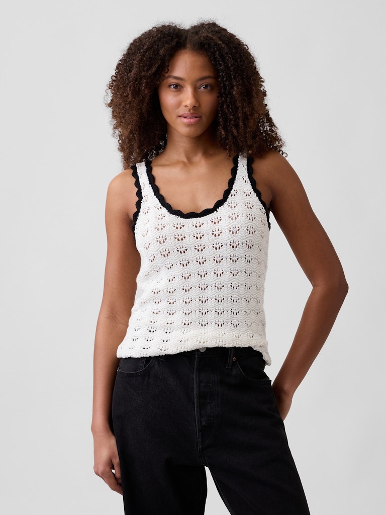 Crochet Scoopneck Tank Top: $19.99 Crochet Scoopneck Tank Top: $19.99