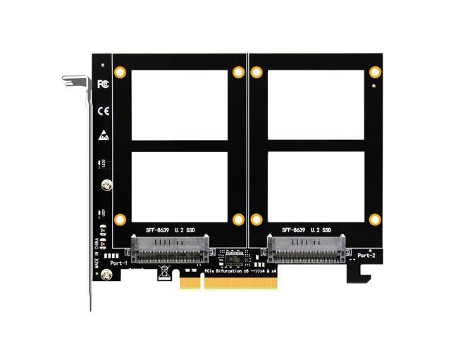 Glotrends Dual U.2 to PCIe X8 4.0 Adapter: $25.99 Glotrends Dual U.2 to PCIe X8 4.0 Adapter: $25.99