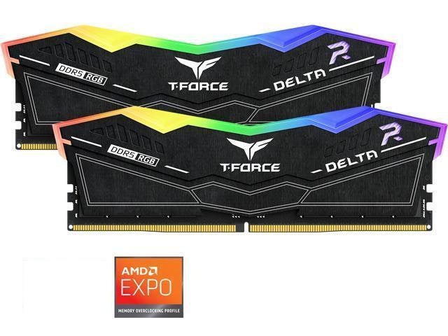 Team T-Force Delta RGB 32GB DDR5 6400 Desktop Memory 2-Pack: $549.99 Team T-Force Delta RGB 32GB DDR5 6400 Desktop Memory 2-Pack: $549.99