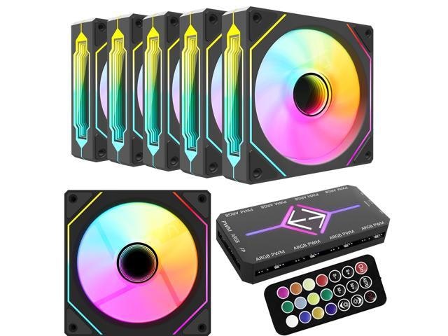 120mm PWM ARGB Computer Case Fan 6-Pack: $34.99