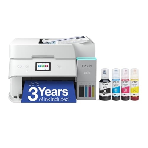 Epson EcoTank ET-4950 Wireless All-in-One Color Supertank Printer: $425 Epson EcoTank ET-4950 Wireless All-in-One Color Supertank Printer: $425
