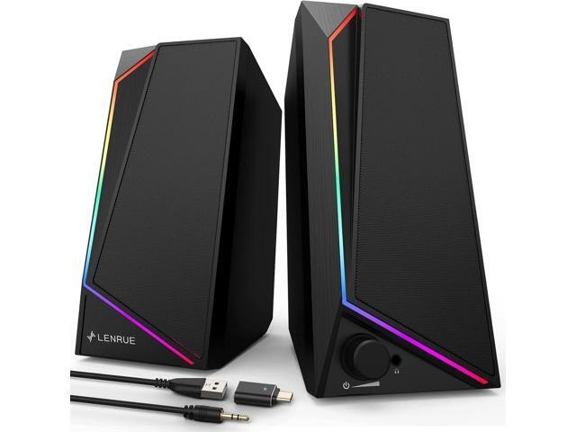 Lenrue USB-Powered Stereo Computer Speakers: $47.01