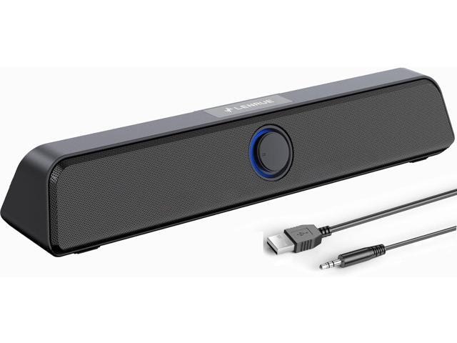 10W USB-Powered Desktop Soundbar Speaker: $18.09