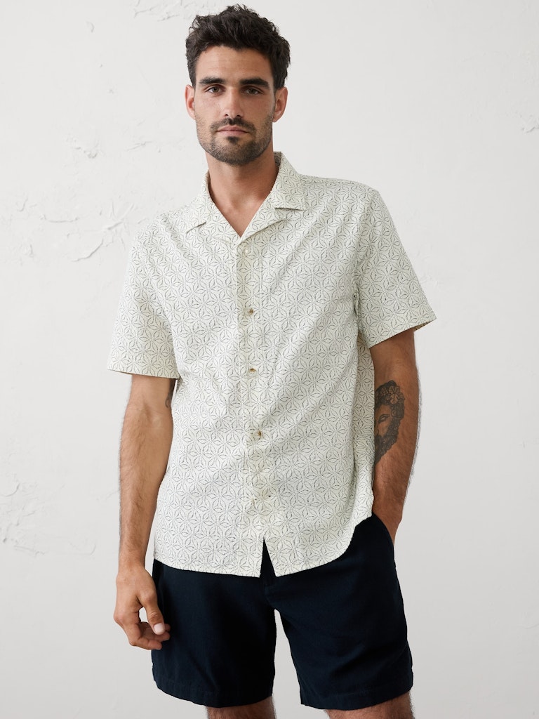 Standard-Fit Textured Resort Shirt: $32 Standard-Fit Textured Resort Shirt: $32