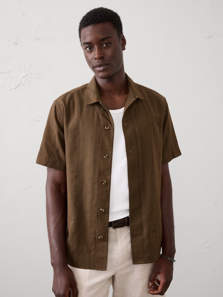 Standard-Fit Textured Resort Shirt: $59.97 Standard-Fit Textured Resort Shirt: $59.97