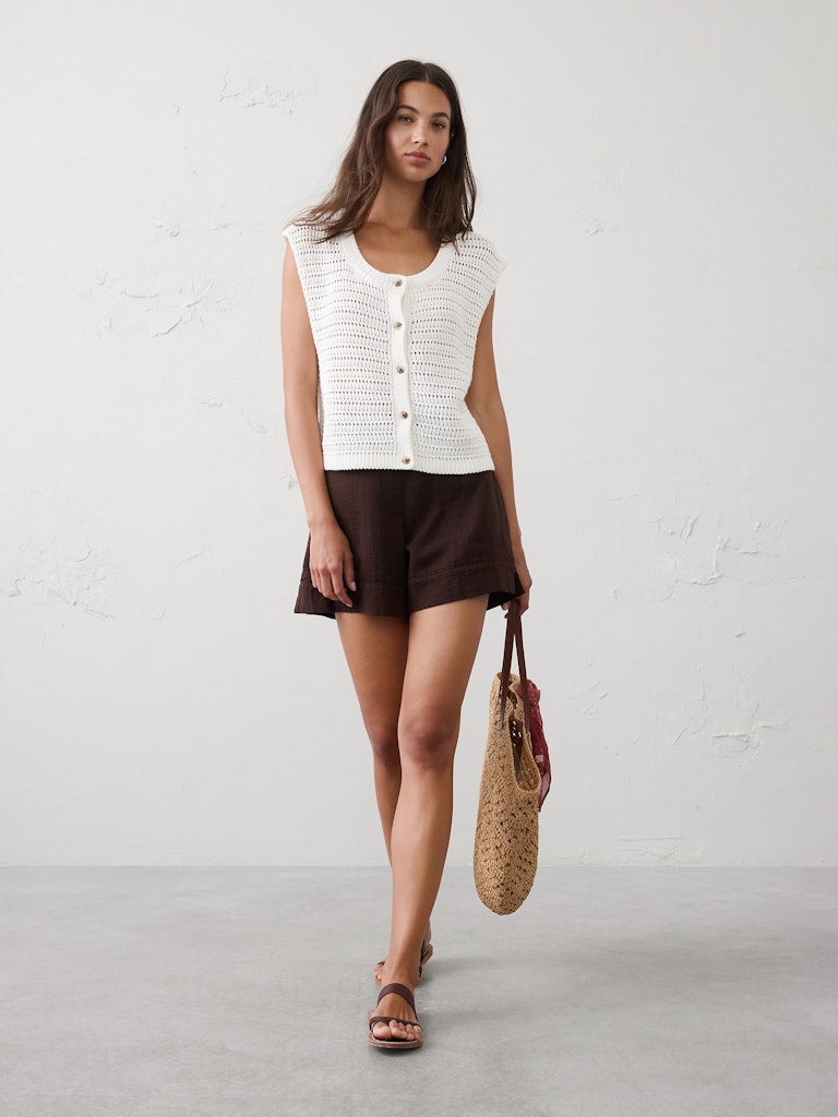 Relaxed Textured Sweater Vest: $50 Relaxed Textured Sweater Vest: $50