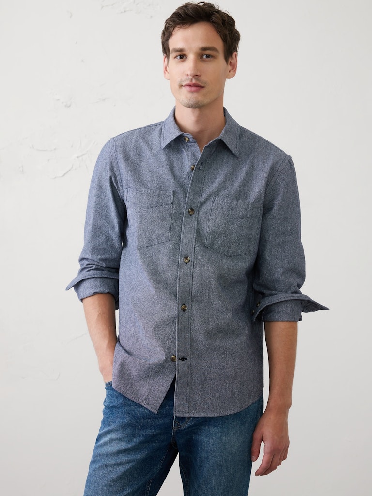 Standard-Fit Textured Shirt: $85 Standard-Fit Textured Shirt: $85