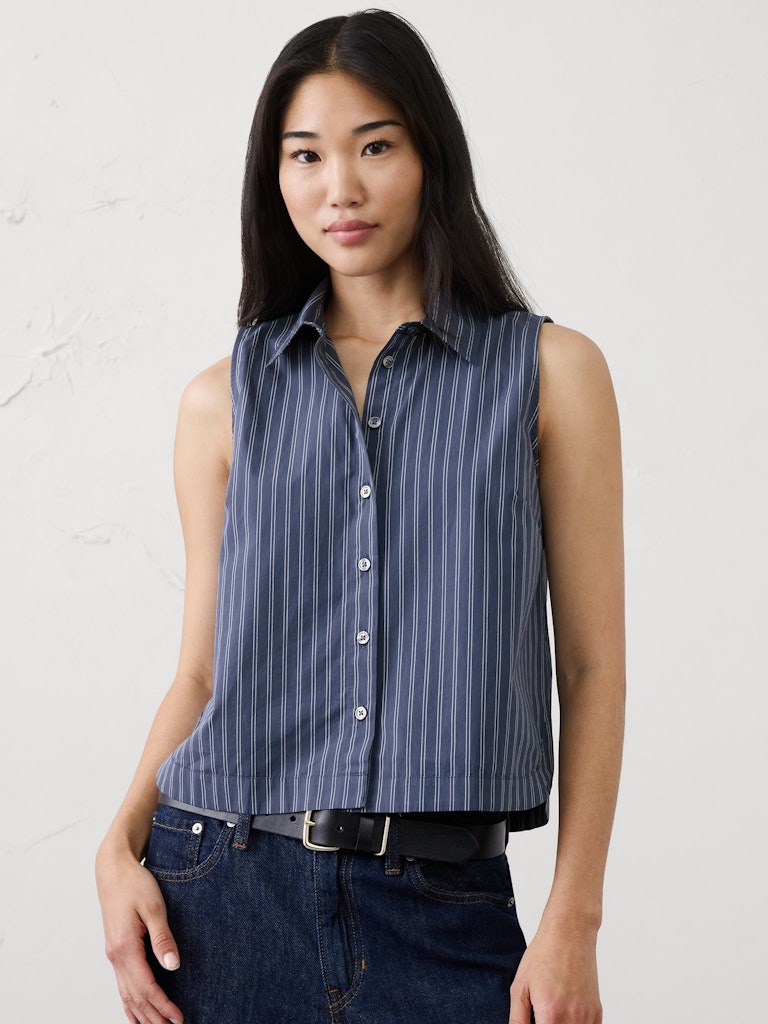 Collared Cropped Shirt: $60 Collared Cropped Shirt: $60