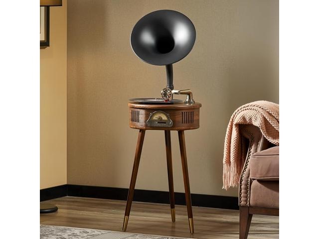 Italian Style 2-Speed Bluetooth Vinyl Record Player: $419.24
