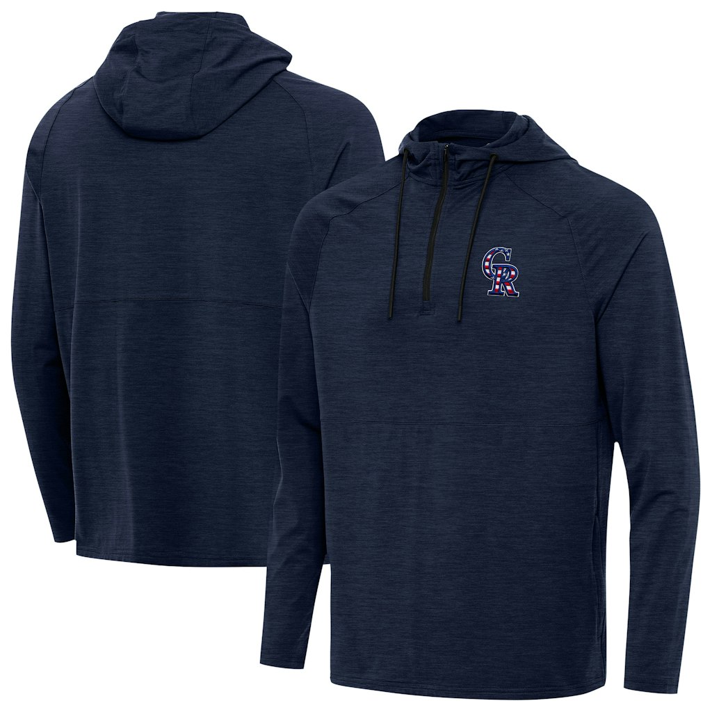 Antigua Colorado Rockies Stars and Stripes Quarter-Zip Hoodie: $99.99