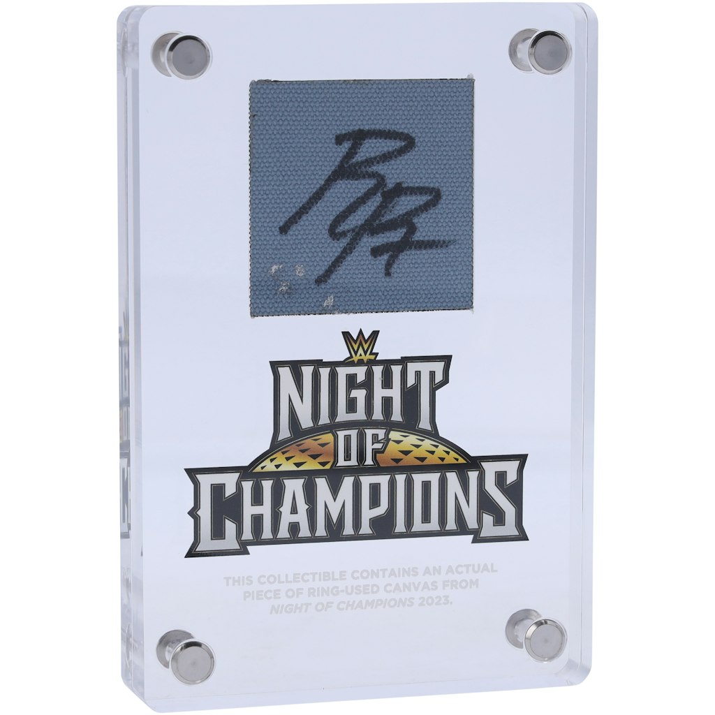 Roman Reigns Autographed Night Of Champions Acrylic Canvas Display Case: $299.99