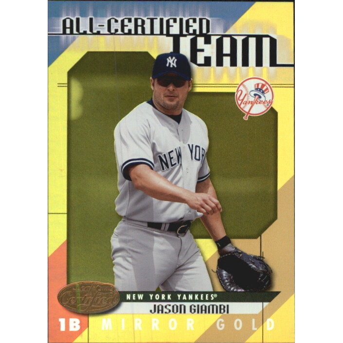 2002 Leaf Certified Jason Giambi All-Certified Team Mirror Gold #16 Card: $11 2002 Leaf Certified Jason Giambi All-Certified Team Mirror Gold #16 Card: $11