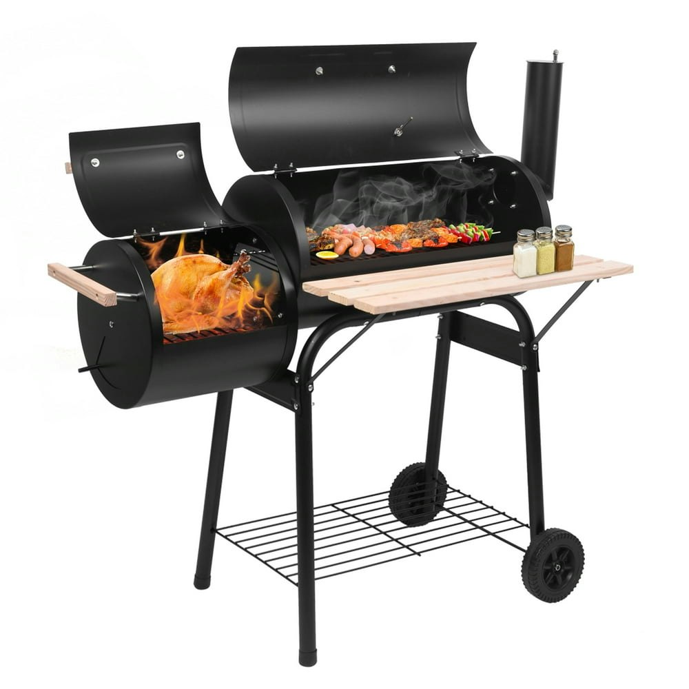 Zimtown Charcoal BBQ Grill and Offset Smoker: $108.99