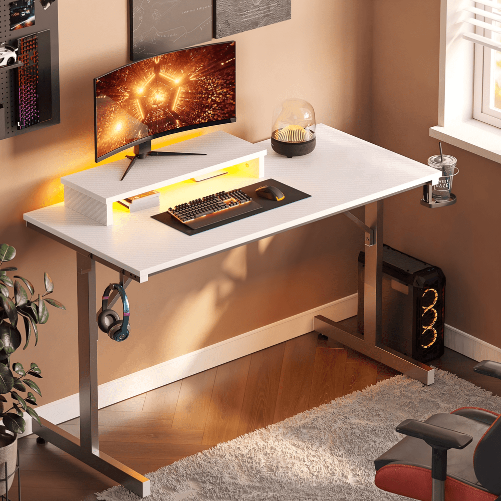 Bestier 42-inch LED Gaming Desk: $51.28 Bestier 42-inch LED Gaming Desk: $51.28
