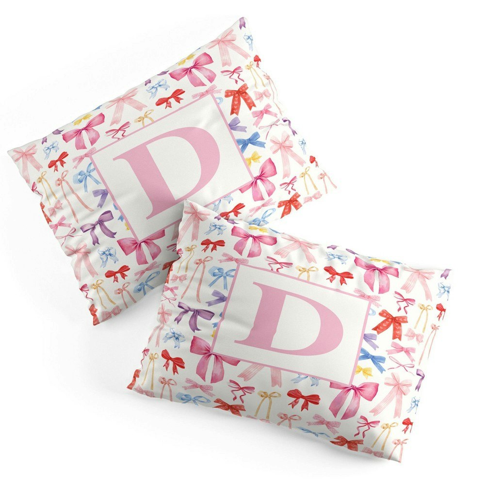 April Lane Art Bows Monogram Microfiber Pillow Sham: $29.49 April Lane Art Bows Monogram Microfiber Pillow Sham: $29.49