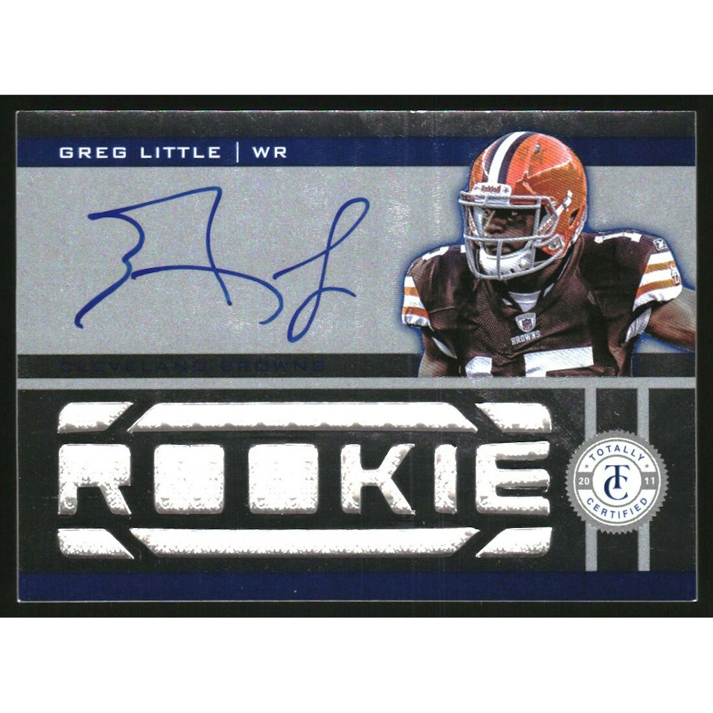 2011 Totally Certified Greg Little Rookie Jersey Autograph Card #214 /499: $12 2011 Totally Certified Greg Little Rookie Jersey Autograph Card #214 /499: $12