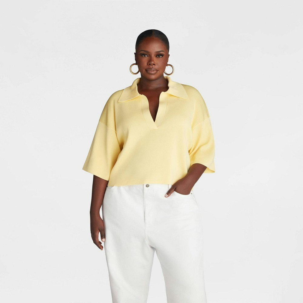 KBB by Kahlana Women's Cropped Short Sleeve Polo Sweater: $31.50 KBB by Kahlana Women's Cropped Short Sleeve Polo Sweater: $31.50